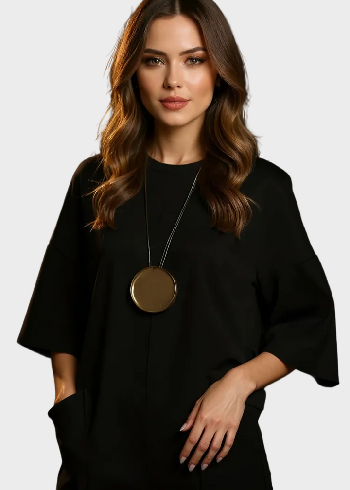 Elizina - Stylish Half Sleeve Loose Jumpsuit