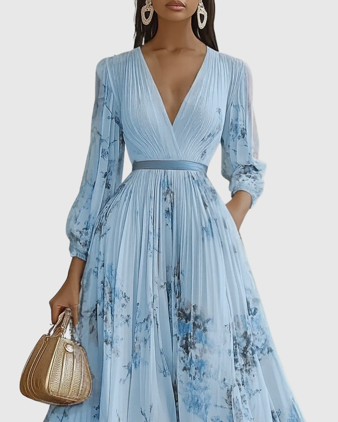 Suzanna - Pleated Elegance Dress