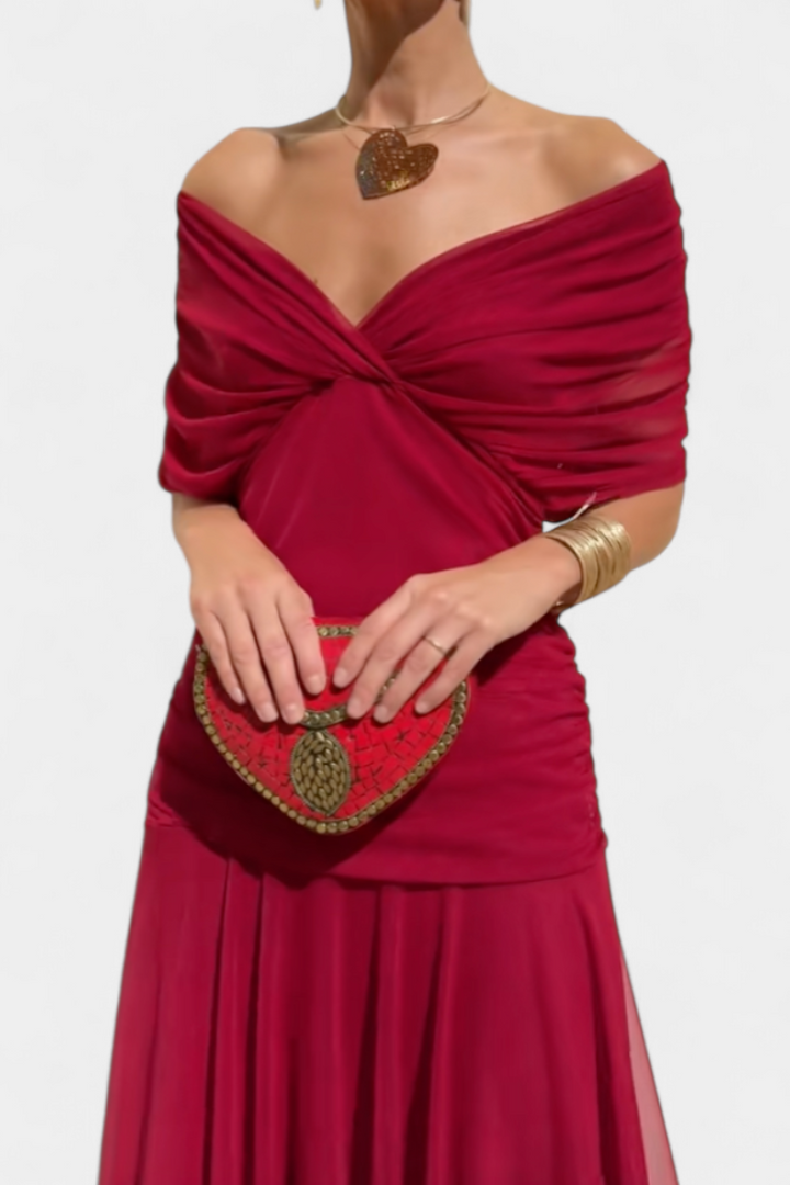 Alondra™ Long Floral Dress with V-Neck